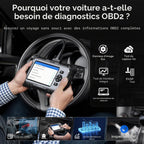 Valise diagnostic automobile OBD2 AD500 4 systèmes moteur transmission ABS SRS 6 réinitialisations écran 5 pouces Android 11