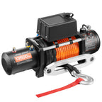 Treuil Électrique 12 V CC SC13000 6123 kg 13500 lb Corde Synthétique 9,5 mm x 24 m Télécommande Filaire et Sans Fil