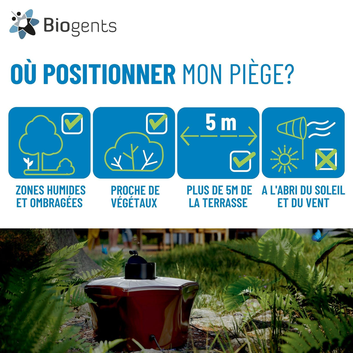 Piège Extérieur Anti-Moustiques Tigres BG-Mosquitaire Season Pack 6 Mois 3 Attractifs Odorants 2 Sacs Collecteurs