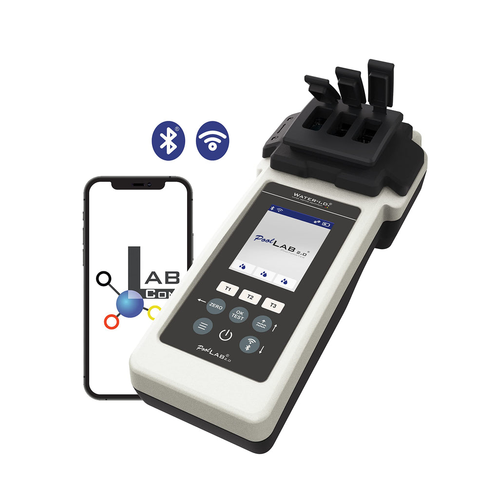 Photomètre électronique PoolLab 2.0 POL02 testeur d'eau piscine et spa 24 paramètres 3 chambres de mesure Bluetooth Wi-Fi IP68