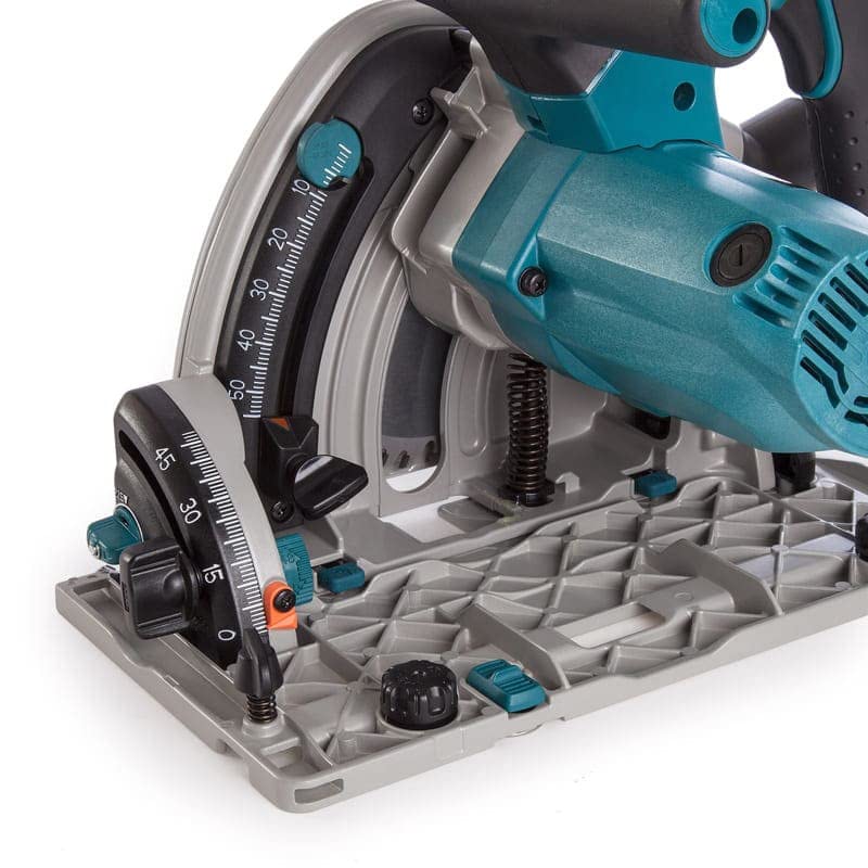 Scie circulaire plongeante SP6000J1 1300 W Ø165 mm 5000 tr/min 48 dents avec rail de guidage 1400 mm et coffret
