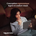 Liseuse eBook couleur Libra Colour 7"""" E Ink Kaleido 3 32 Go écran sans reflets mode sombre étanche livres audio blanc