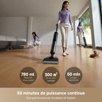 Aspirateur laveur sans fil H12 Pro FlexReach 180° 18 000 Pa 780 ml pour sols durs avec nettoyage automatique