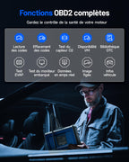 Valise diagnostic automobile OBD2 AD600S 4 systèmes écran 5 pouces Android 11 9 réinitialisations huile frein SAS BMS ABS DPF TPMS