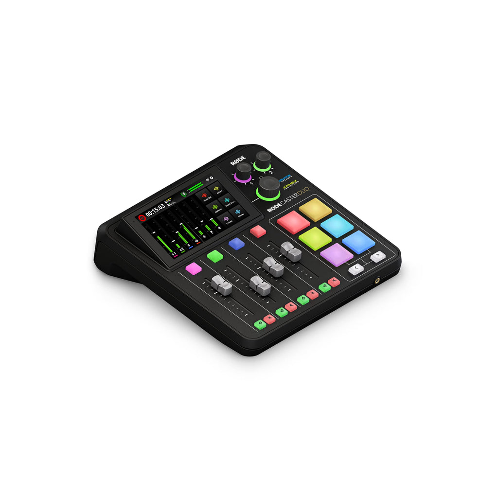 Console de production audio RØDECaster Duo 4 canaux USB-C Bluetooth 2 entrées combo 4 faders et 6 pads SMART