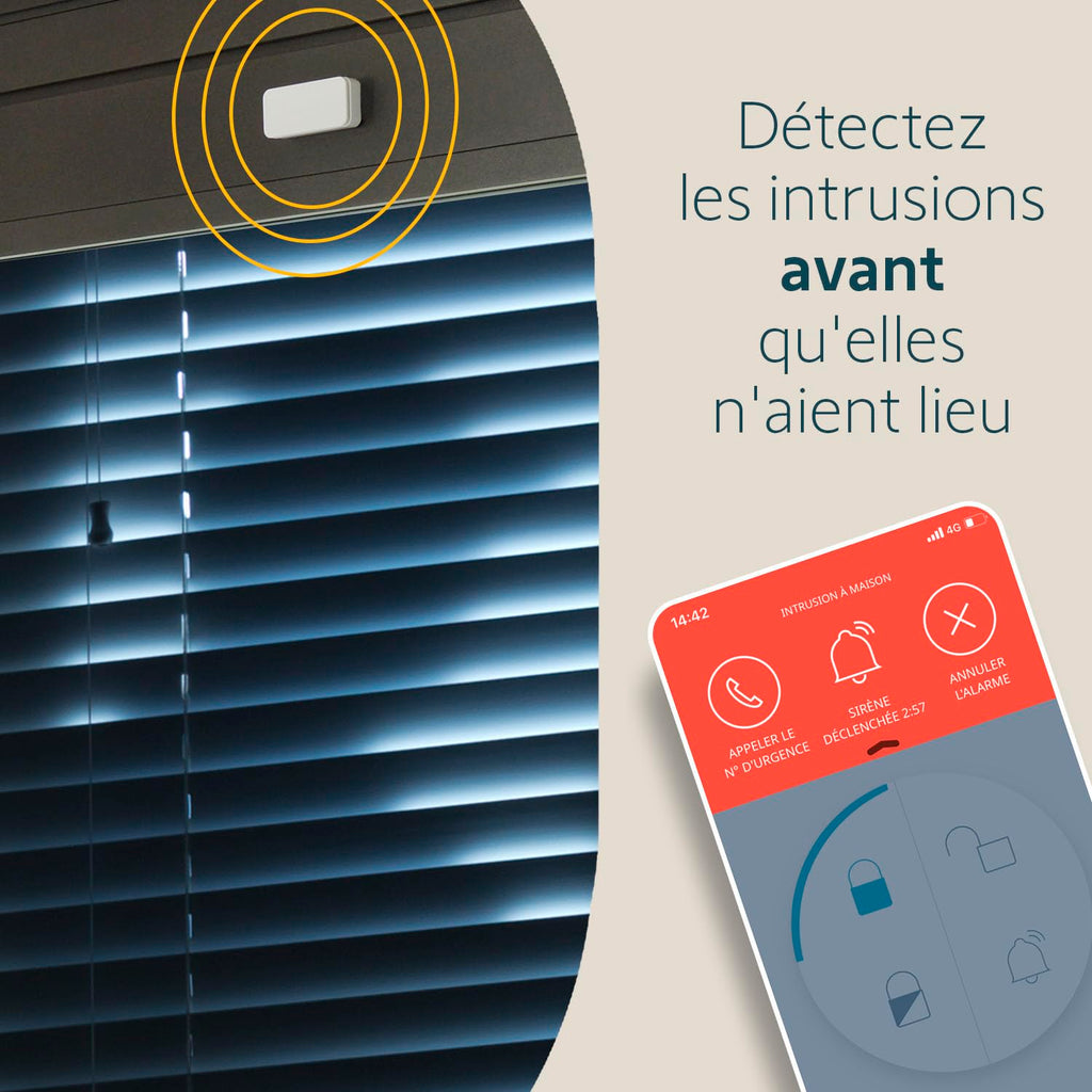 Détecteurs de vibration IntelliTAG 2401488 lot de 5 IP54 portée 200 m piles AAA autonomie 12 mois