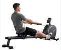 Rameur pliable F203s à résistance magnétique 16 niveaux double rail écran LCD charge maximale 120 kg 158 x 42 x 62 cm
