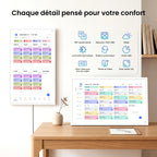 Calendrier numérique mural 15,6 pouces tactile WiFi organisateur familial synchronisation Google iCloud Outlook tableau de récompense enfant