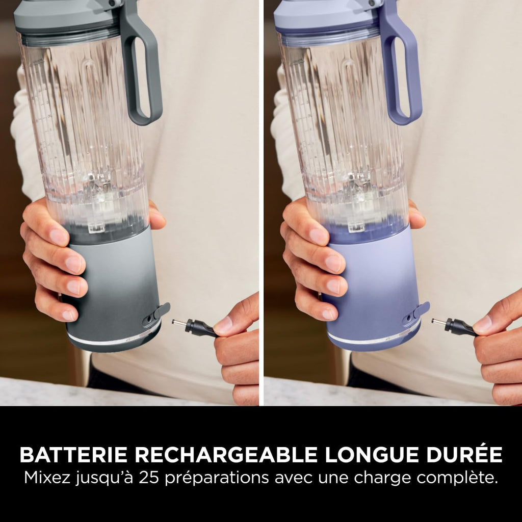 Blender Portable Blast Max BC251EULS 570 ml 3 Modes de Mixage Batterie Rechargeable USB Duo Pack 2 Pièces