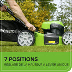 Tondeuse à gazon sans fil GD24X2LM46SPK4X 48 V autotractée 46 cm sac 55 L 2 batteries 24 V 4 Ah chargeur double