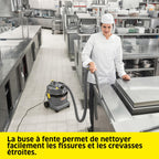 Aspirateur Eau et Poussières NT 22/1 Ap L 1300 W 22 L Tuyau 1,9 m Filtre PES Suceur Sols Humides Secs Buse de Fentes