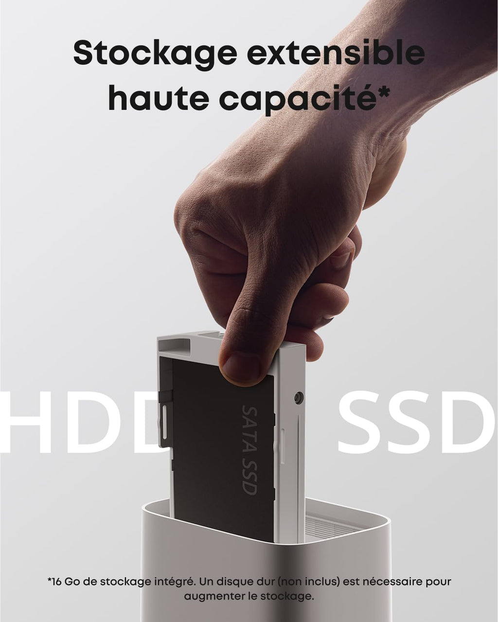 Centre de sécurité HomeBase S380 Wi-Fi 2,4 GHz stockage local 16 Go extensible jusqu'à 16 To alarme 100 dB