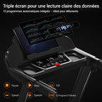 Tapis de course pliable inclinable 12 km/h 15 % 136 kg écran LED 12 programmes amortissement