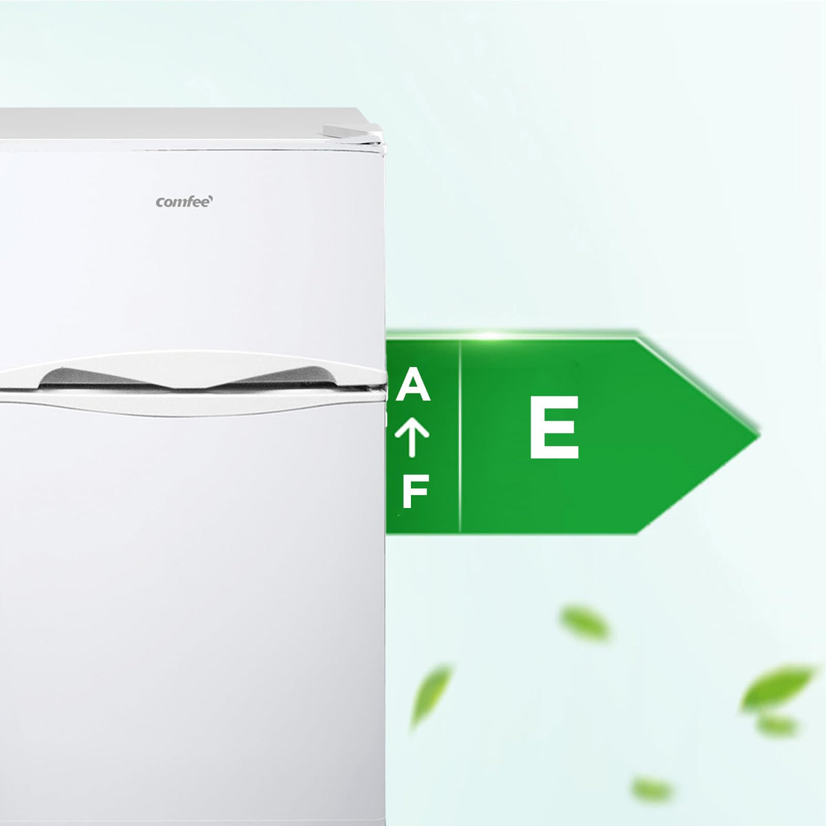 Réfrigérateur Combiné 87 L 2 Portes Congélateur Supérieur Sans Gel 40 dB 220 V Portes Réversibles 2 Étagères Blanc