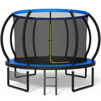 Trampoline extérieur rond 228 cm modèle 0534 filet de sécurité 42 ressorts échelle charge 50 kg