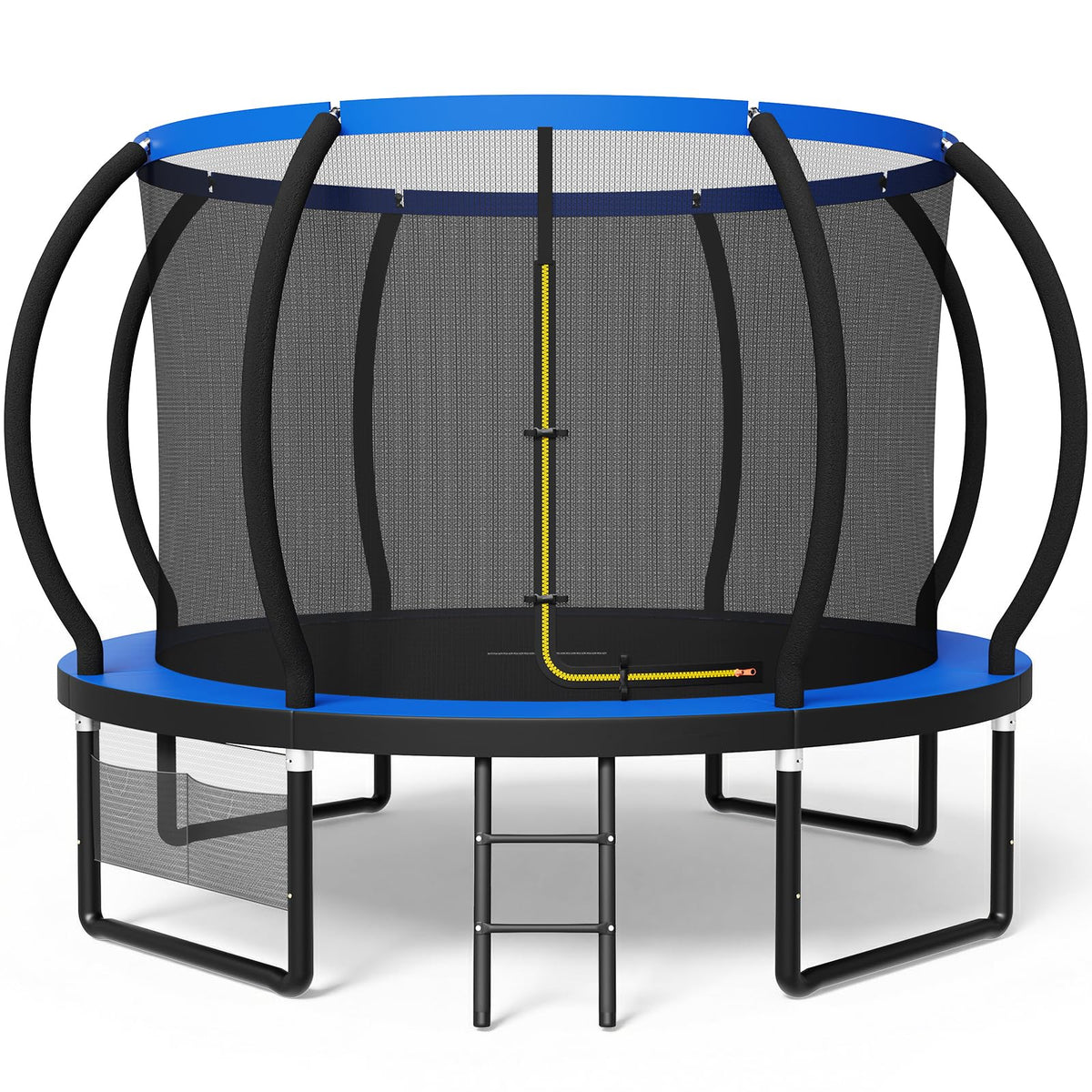 Trampoline extérieur rond 228 cm modèle 0534 filet de sécurité 42 ressorts échelle charge 50 kg