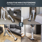 Aspirateur laveur sans fil X-Clean 10 21,6 V 200 W autonomie 60 min nettoyage séchage automatique rouleau autopropulsé écran LED