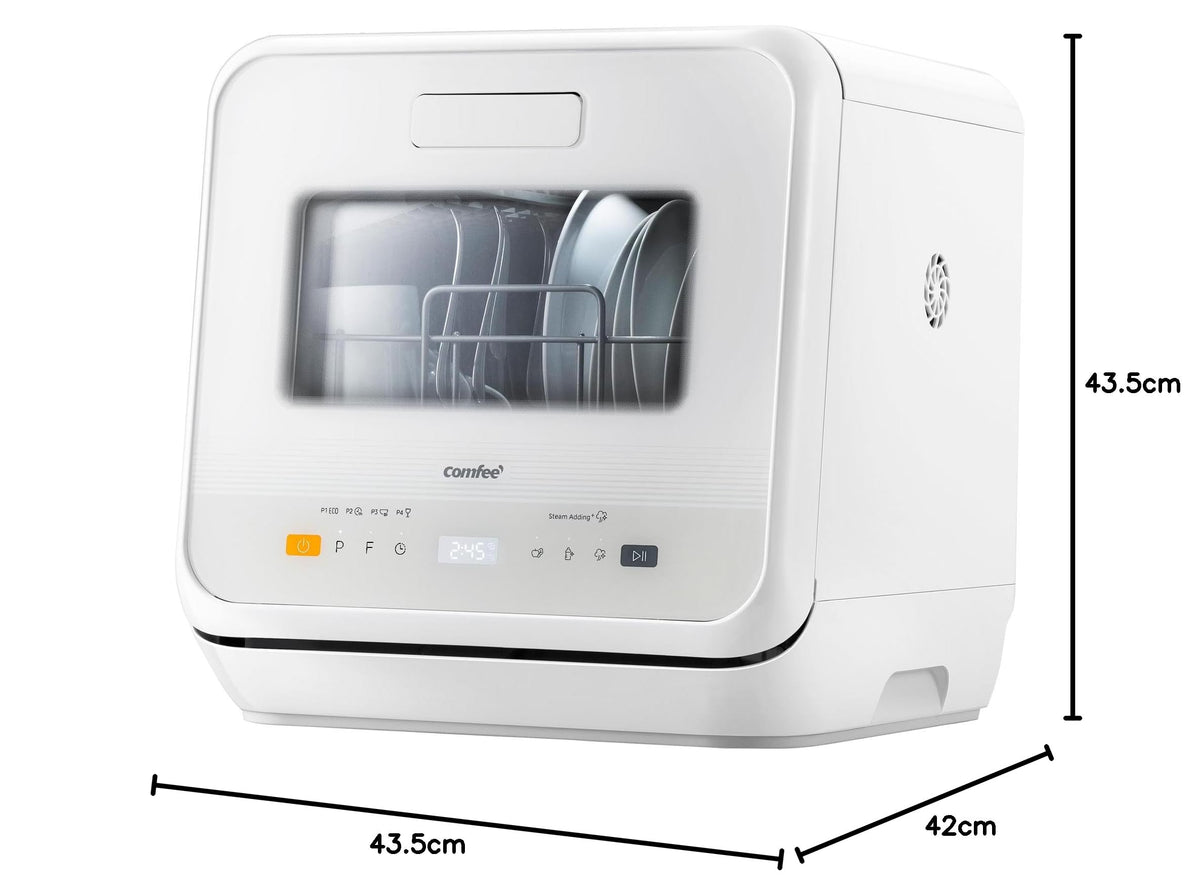 Lave-Vaisselle de Comptoir CDWMTO201D(W) 5 L 6 Programmes 220 V 58 dB Réservoir d'Eau Intégré Séchage Extra Blanc
