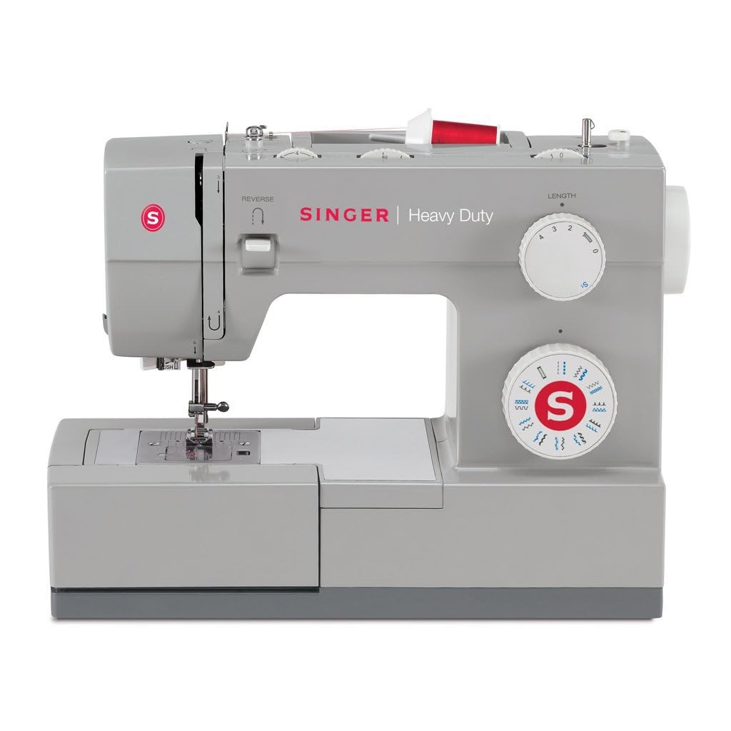 Machine à coudre automatique 4423 SMC442300 électrique gris avec réglages de couture et alimentation par câble électrique