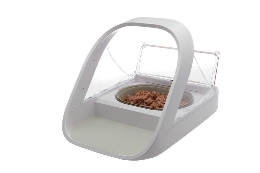 Distributeur de Nourriture Électronique à Accès Sélectif 400 ml 31 x 22,8 x 21,7 cm avec Couvercle Hermétique Puces RFID et Autonomie 6 Mois