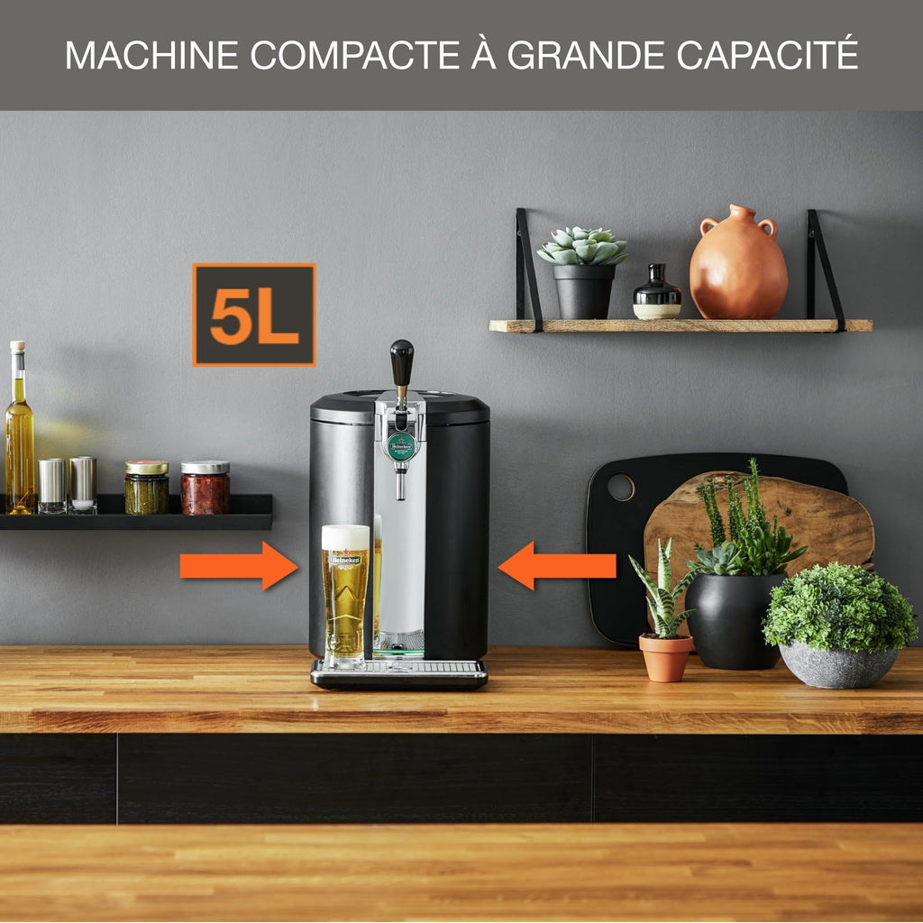 Tireuse à Bière BeerTender VB450E10 5 L 65 W 4 °C Compatible Fûts 5 L Système de Service à Pression Noir