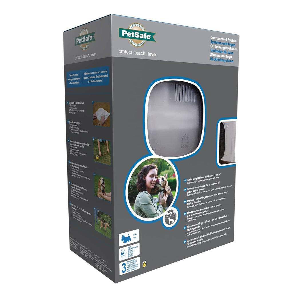Clôture enterrée anti-fugue Elite pour petits chiens collier réglable 15 à 40 cm 4 niveaux de stimulation