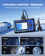Valise diagnostic automobile OBD2 AD600S 4 systèmes écran 5 pouces Android 11 9 réinitialisations huile frein SAS BMS ABS DPF TPMS