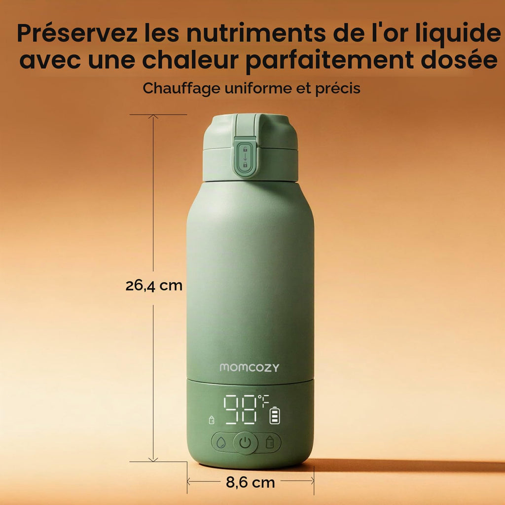 Chauffe-biberon portable MW05 500 ml avec refroidisseur de lait maternel CM01 628 ml 2 biberons