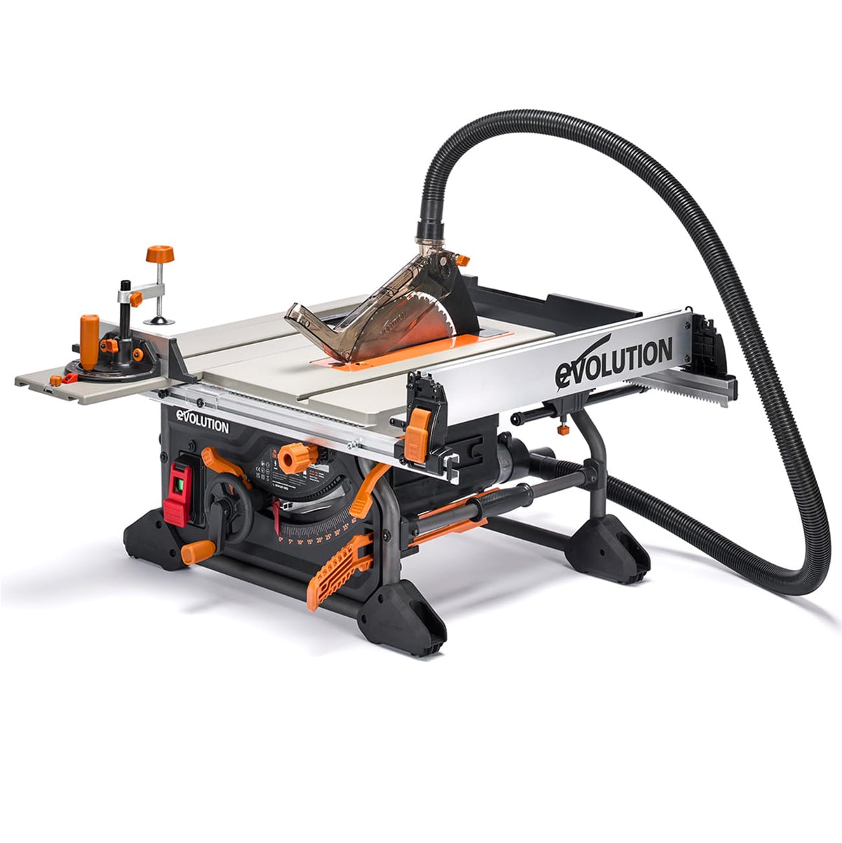 Scie de Table R255TBL+ 1800 W Lame TCT 256 mm Coupe Bois Métal Plastique Biseau 45° Profondeur 85 mm Frein Électrique