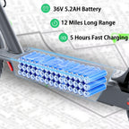 Trottinette électrique Lp60 adulte pliable 8,5 pouces pour transport urbain charge 120 kg freinage arrière