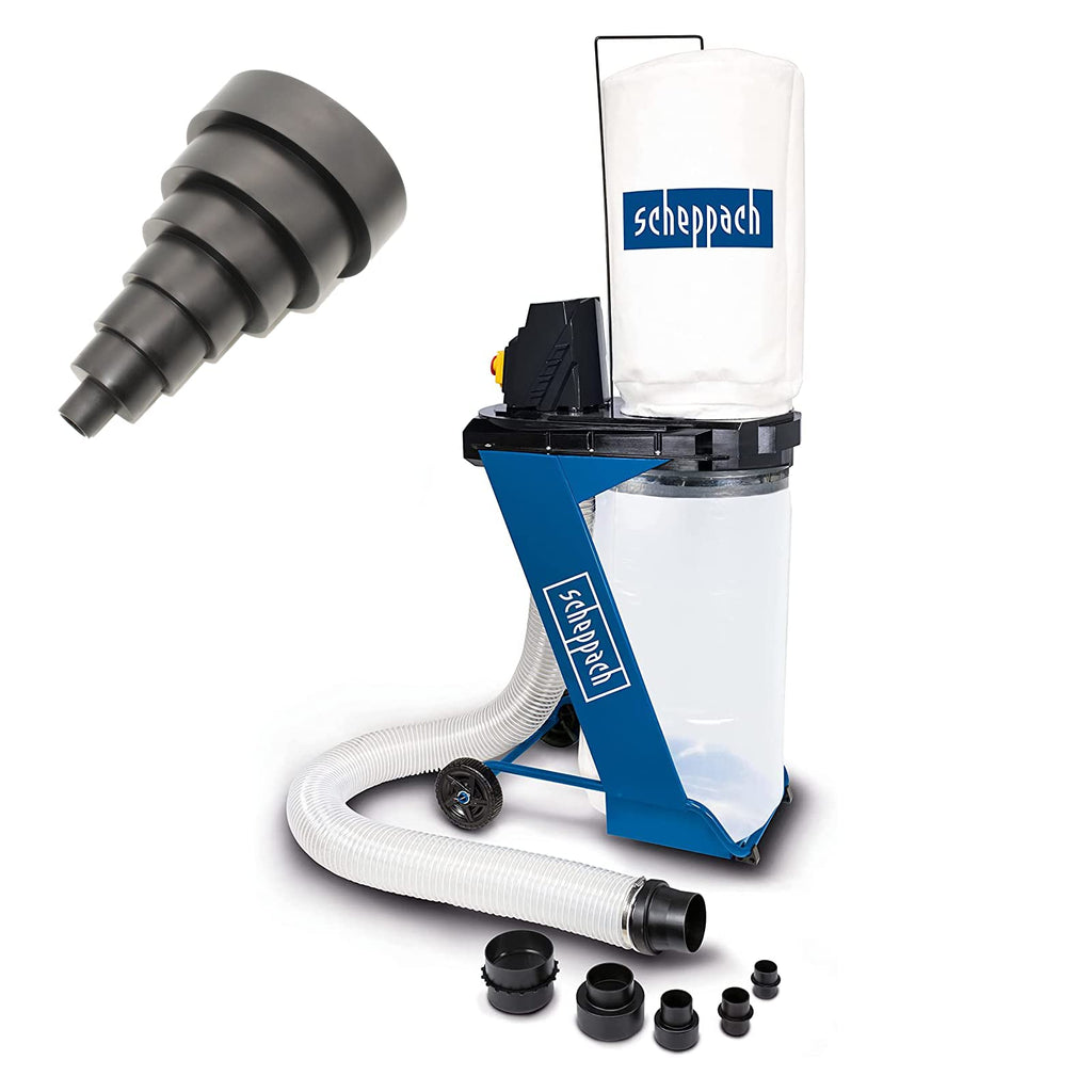 Aspirateur à copeaux de bois DC500 550 W 1150 m³/h sac 75 L filtre à cartouche tuyau 2 m 100 mm