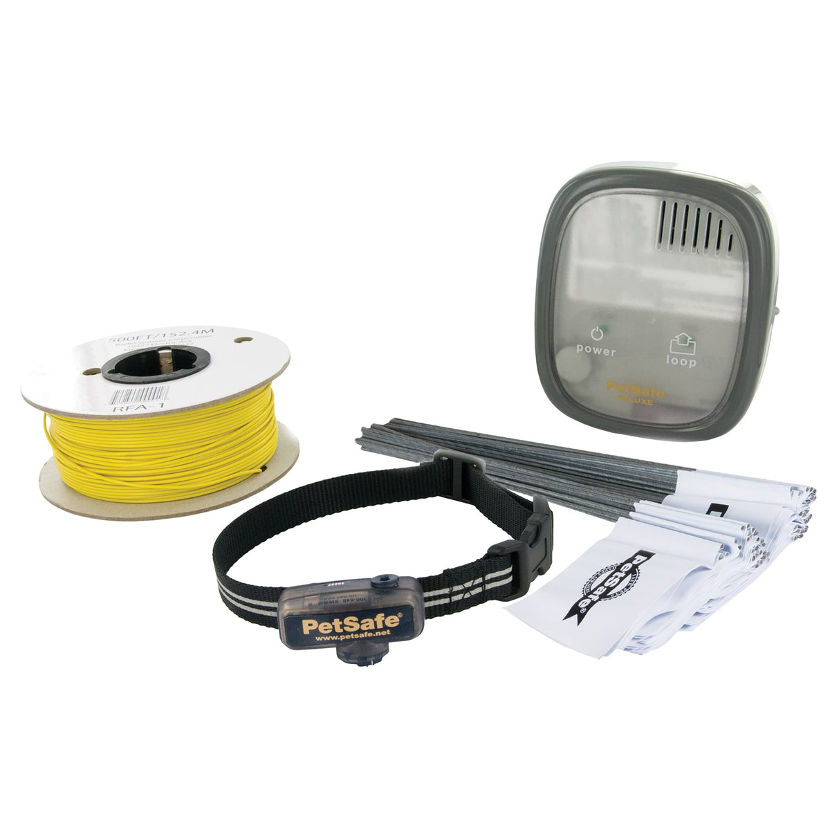 Clôture enterrée anti-fugue Elite pour petits chiens collier réglable 15 à 40 cm 4 niveaux de stimulation