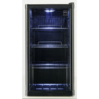 Réfrigérateur à boissons GPC1088 88 L 49 x 43 x 83 cm froid statique 3 clayettes réglables porte vitrée noire