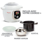 Multicuiseur haute pression Cookeo+ 6 L 1600 W programmable 6 modes de cuisson 150 recettes intégrées écran tactile