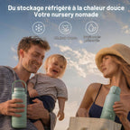 Chauffe-biberon portable MW05 500 ml avec refroidisseur de lait maternel CM01 628 ml 2 biberons
