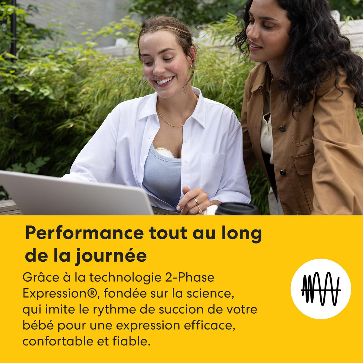 Tire-Lait Électrique Portable Motion InBra Double 2 x 150 ml 9 Niveaux d’Intensité Batterie USB-C 45 dB Inserts