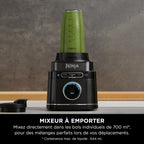 Mixeur multifonction 3 en 1 TB401EU 1200 W capacité 1,9 L 20 modes 10 vitesses avec bol robot et gobelet 680 ml