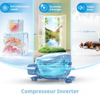 Réfrigérateur congélateur compact 113 L classe D congélateur 4 étoiles 16 L 35 dB 2 clayettes verre porte réversible blanc