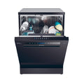 Lave-vaisselle pose libre 15 couverts classe énergétique C 8 programmes 46 dB Wash & Dry 35 min ouverture automatique Wi-Fi Bluetooth noir