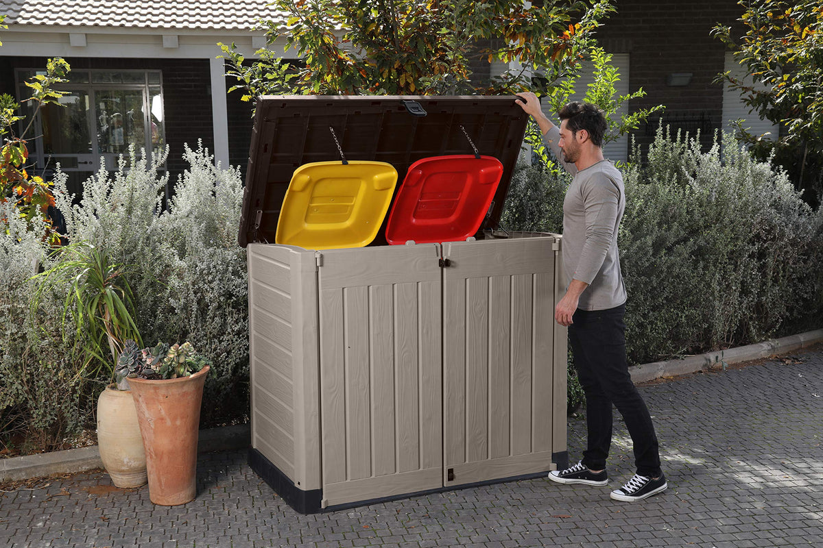 Abri Poubelle Horizontal SIO Pro 1200 L 145,5 x 82 x 123 cm avec Plancher Verrouillable