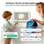 Calendrier numérique mural 15,6 pouces tactile WiFi organisateur familial synchronisation Google iCloud Outlook tableau de récompense enfant