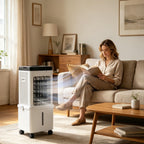 Climatiseur mobile 3 en 1 15 L refroidisseur d'air ventilateur humidificateur 65 W 3 vitesses télécommande minuterie