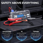 Booster de batterie JS3000 3000 A 24000 mAh 12 V pour moteurs essence jusqu'à 9 L et diesel jusqu'à 9 L