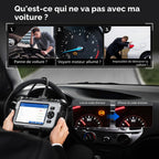 Valise diagnostic automobile OBD2 AD500 4 systèmes moteur transmission ABS SRS 6 réinitialisations écran 5 pouces Android 11
