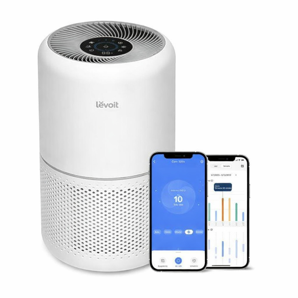 Purificateur d'air Core300S HEPA CADR 240 m³/h contrôle par application capteur de qualité de l'air 50 m² blanc