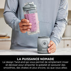 Blender Portable Blast Max BC251EULS 570 ml 3 Modes de Mixage Batterie Rechargeable USB Duo Pack 2 Pièces