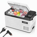 Glacière électrique portable 28 L à compresseur 12 V température réglable congélateur interne compact 1 clayette