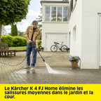Nettoyeur Haute Pression K 4 FJ Home 130 bar 420 l/h Tuyau 6 m Rotabuse Lance Vario Power Buse à Mousse Kit T 5