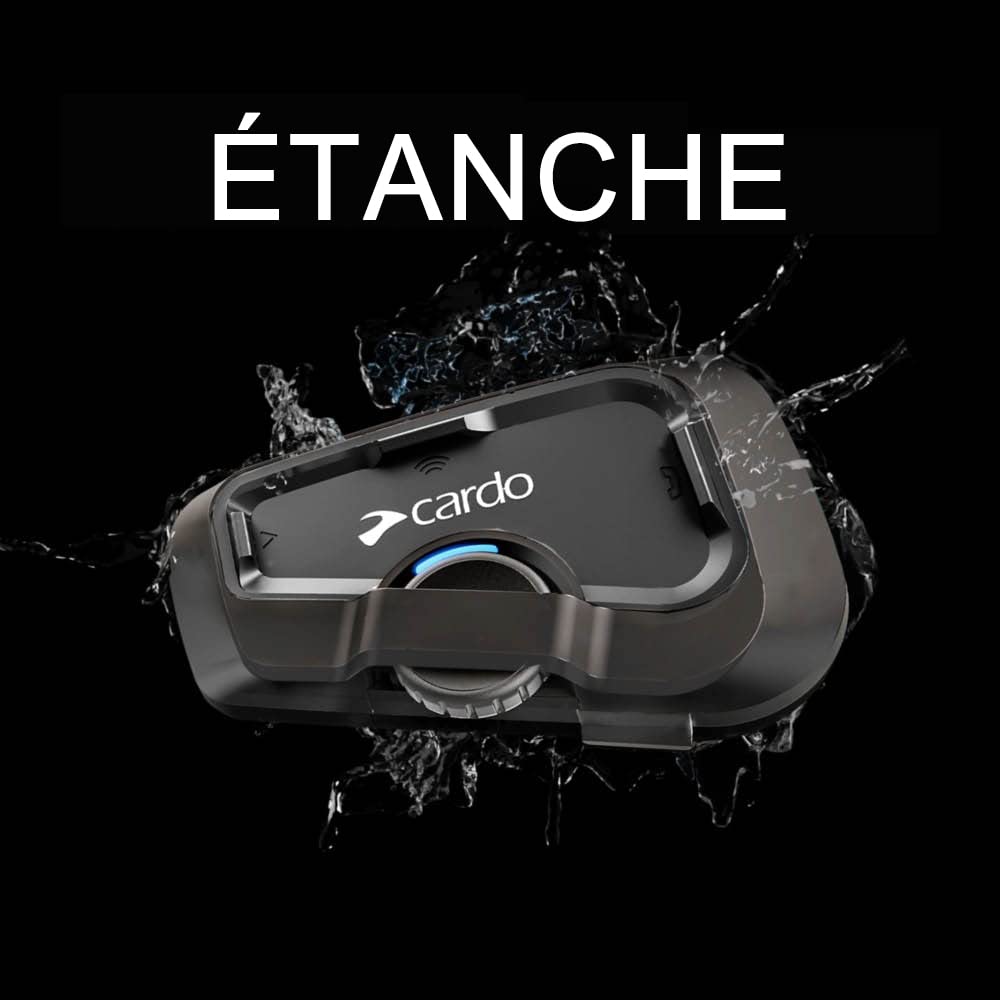 Intercom moto Bluetooth FREECOM 2X Duo 2 voies portée 800 m haut-parleurs 40 mm Bluetooth 5.2 lot de 2