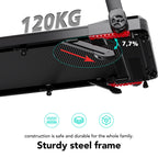 Tapis de course pliable CS-WP9 1400 W 12 km/h capacité 120 kg affichage LED Bluetooth support tablette